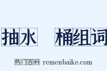 抽水馬桶组词是什么意思的图片